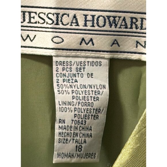 Jessica Howard Womans 2-Piece Set Size 18 Floral Embroidered Jacket & Skirt Nylo - Picture 12 of 12